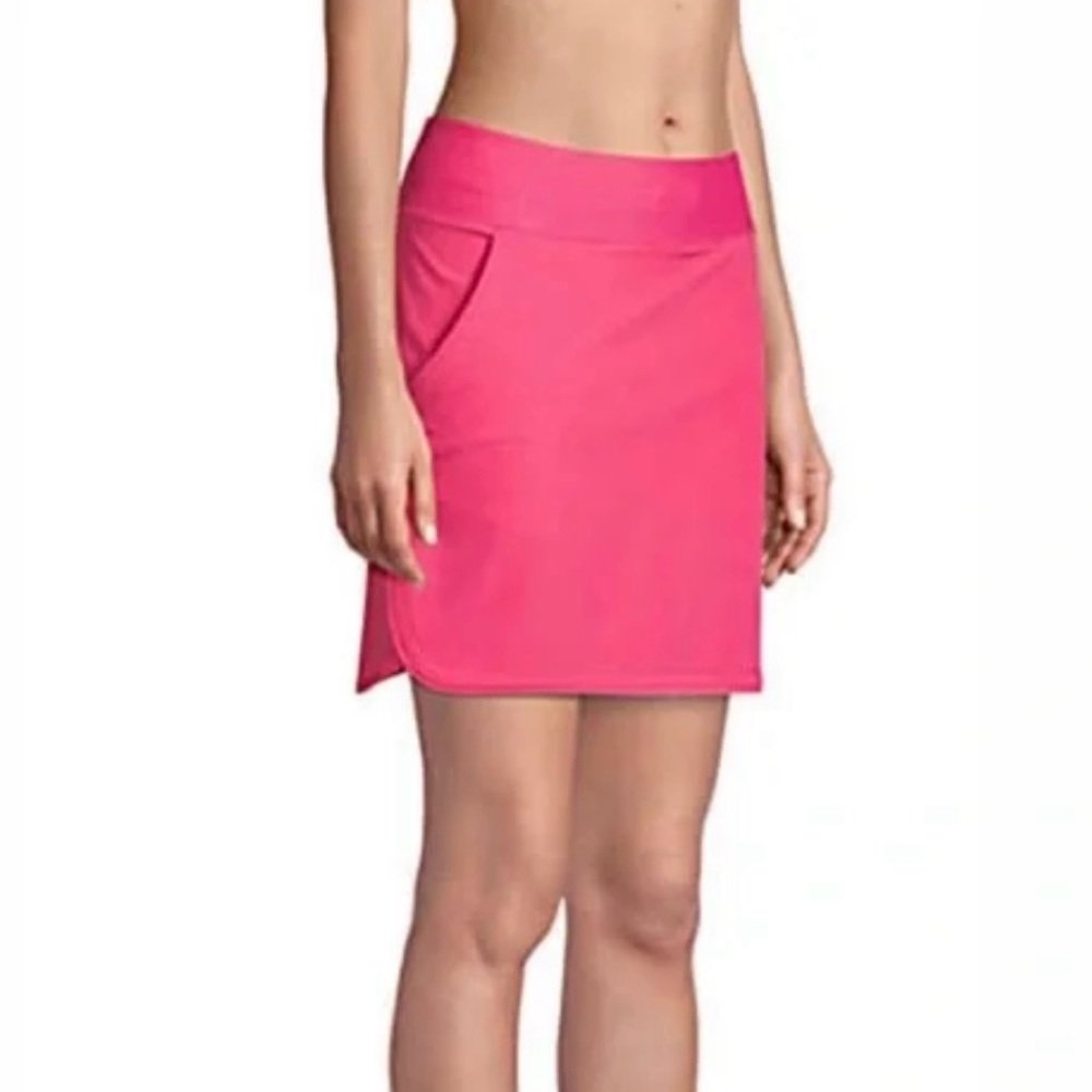Lands End Knit pickleball tennis golf pink athletic Skort skirt